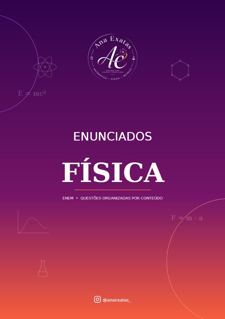 Capa do material de Física da Ana Exatas