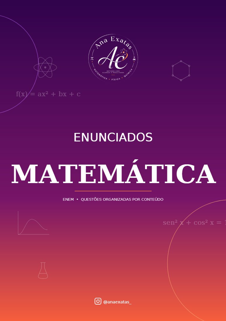Capa do material de Matemática da Ana Exatas