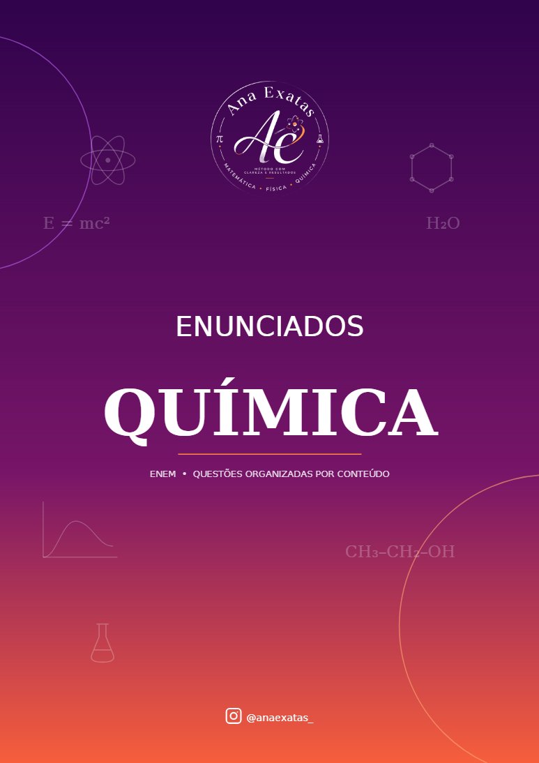Capa do material de Química da Ana Exatas
