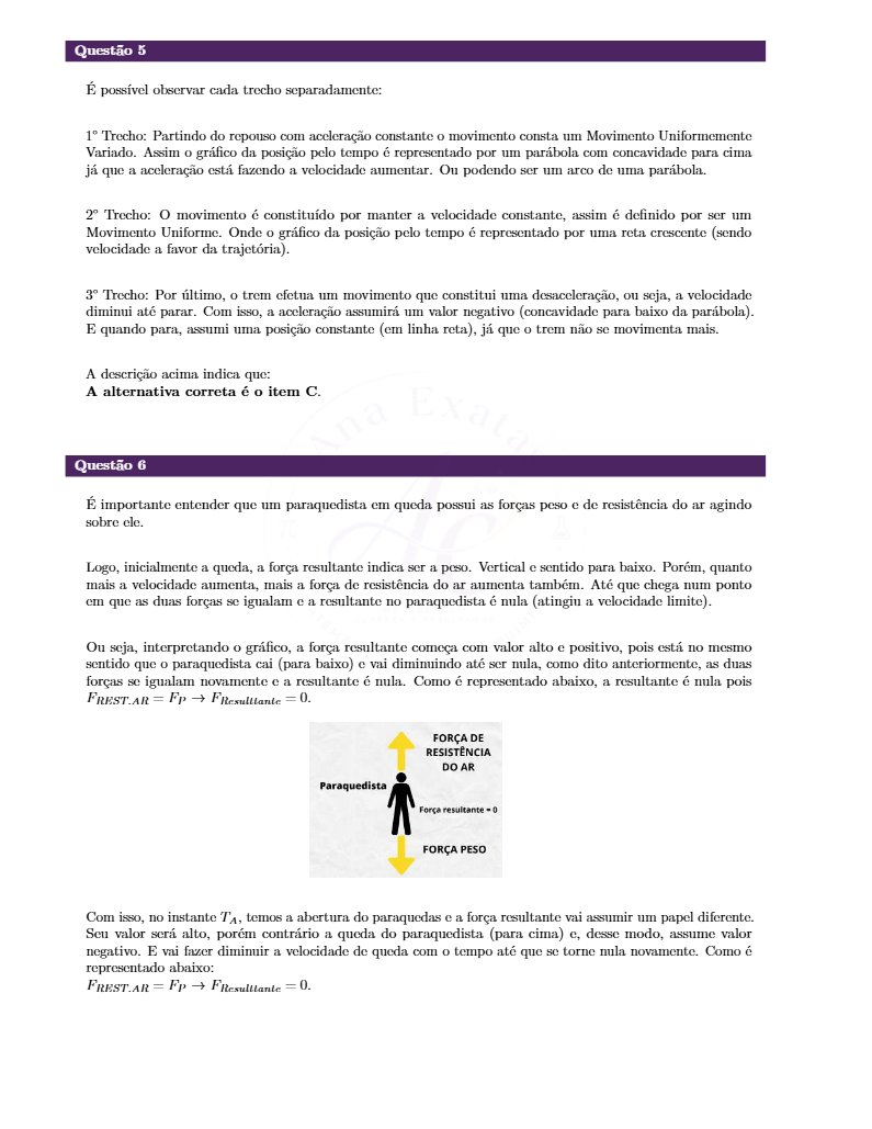 Página de resoluções de Física